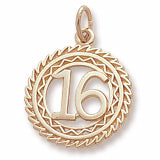 Number 16 in Yellow Gold Plated hide-image