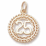 Number 25 in Yellow Gold Plated hide-image