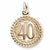 Number 40 in Yellow Gold