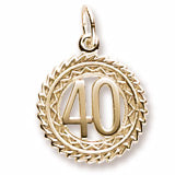 Number 40 in Yellow Gold Plated hide-image