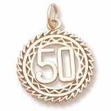 Number 50 in Yellow Gold