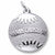Christmas Ornament charm in 14K White Gold hide-image