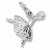Dancer W/Pearl charm in 14K White Gold hide-image