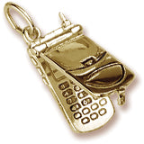 Flip Phone charm in Yellow Gold Plated hide-image