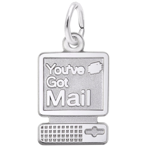 Mail Charm In Sterling Silver