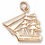 USS Constitution Charm in 10k Yellow Gold hide-image