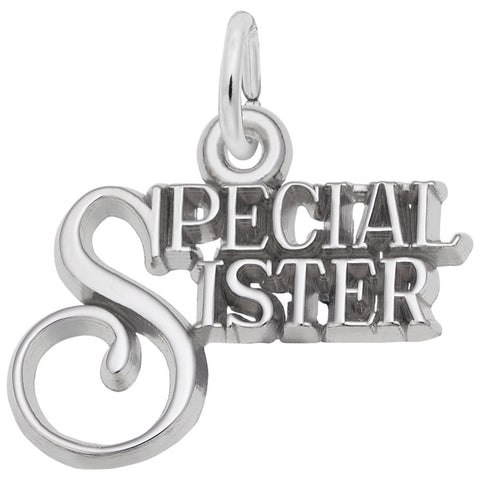 Special Sister Charm In Sterling Silver