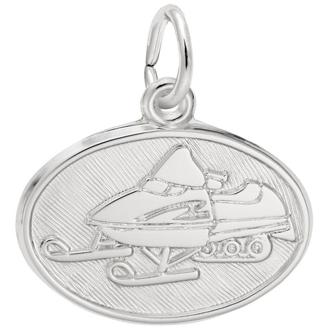 Snowmobile Charm In Sterling Silver