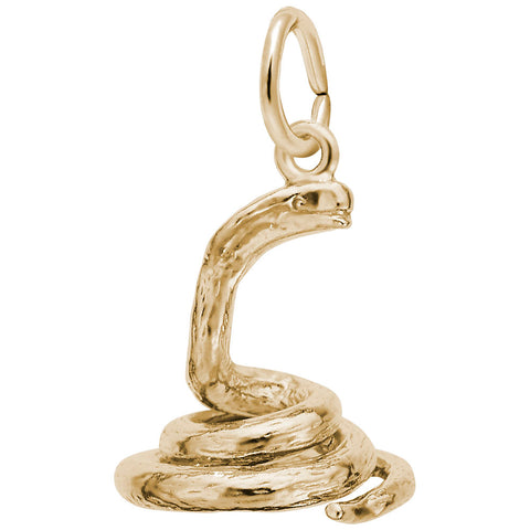 Cobra Charm in Yellow Gold Plated