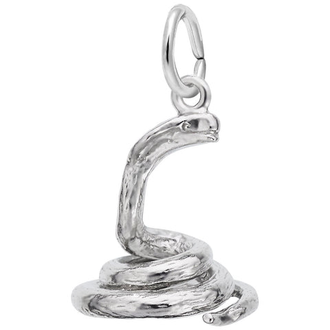 Cobra Charm In Sterling Silver
