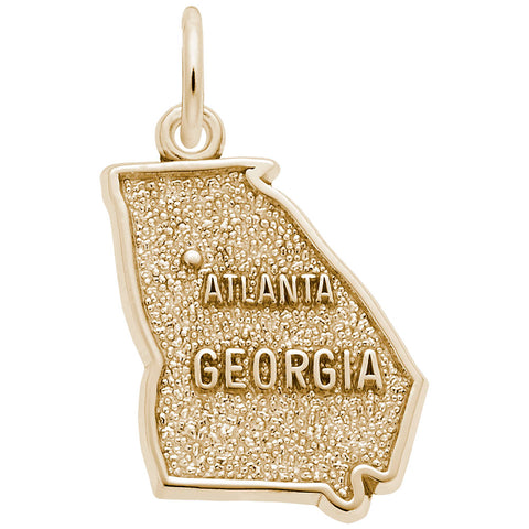 Atlanta,Georgia Charm in Yellow Gold Plated