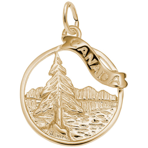 Canada Charm In Yellow Gold