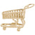 Grocery Cart Charm in Yellow Gold Plated