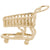 Grocery Cart Charm In Yellow Gold