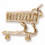 Grocery Cart charm in Yellow Gold Plated hide-image
