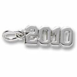2010' charm in Sterling Silver