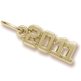 2011 Charm in 10k Yellow Gold