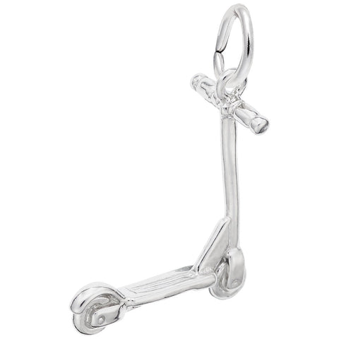 Scooter Charm In 14K White Gold