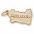 Saudi Arabia Map charm in Yellow Gold Plated hide-image