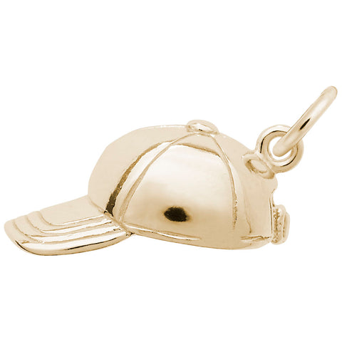 Baseball Cap Charm in Yellow Gold Plated