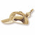 Baseball Cap charm in Yellow Gold Plated hide-image