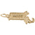 Massachusetts Charm in Yellow Gold Plated