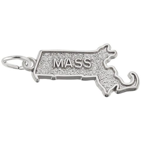 Massachusetts Charm In Sterling Silver