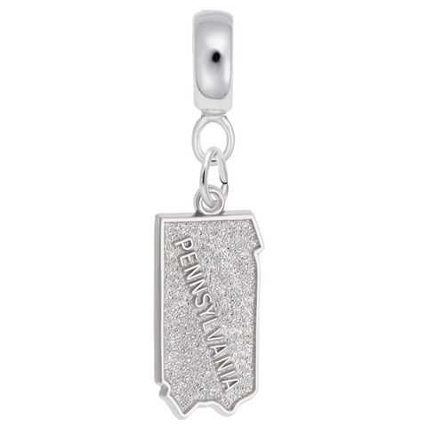 Pennsylvania Charm Dangle Bead In Sterling Silver