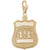 Police Badge Charm In Yellow Gold