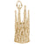 Barcelona Cathedral Charm in Yellow Gold Plated