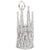 Barcelona Cathedral Charm In 14K White Gold