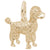 Poodle Charm In Yellow Gold