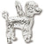 Poodle charm in 14K White Gold hide-image