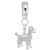 Poodle charm dangle bead in Sterling Silver hide-image