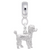 Poodle charm dangle bead in Sterling Silver hide-image