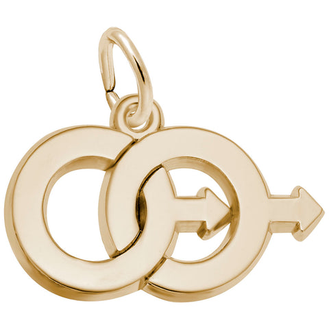 Male Charm In Yellow Gold