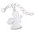 Large Angel Charm and Bracelet Set in Sterling Silver