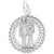 Bride And Groom Charm In 14K White Gold