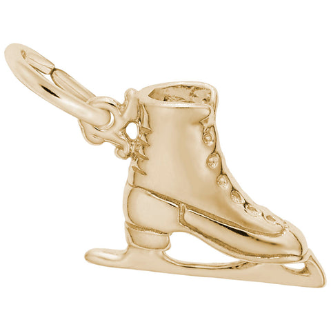 Ice Skate Charm in Yellow Gold Plated
