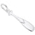 Paddle Charm In 14K White Gold