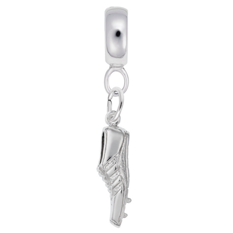 Track Shoe Charm Dangle Bead In Sterling Silver
