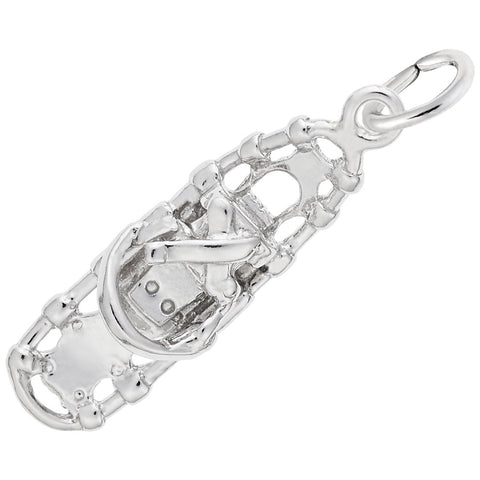 Snow Shoe Charm In 14K White Gold