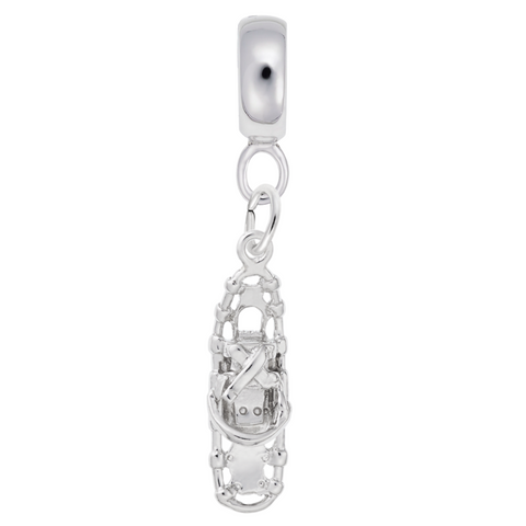 Snow Shoe Charm Dangle Bead In Sterling Silver
