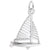 Sailboat Charm In 14K White Gold