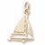 Sailboat charm in Yellow Gold Plated hide-image