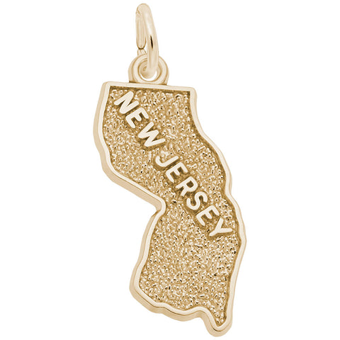 New Jersey Charm in Yellow Gold Plated