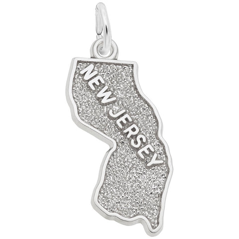 New Jersey Charm In Sterling Silver