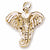 Elephant Head Charm in 10k Yellow Gold hide-image