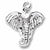 Elephant Head charm in 14K White Gold hide-image