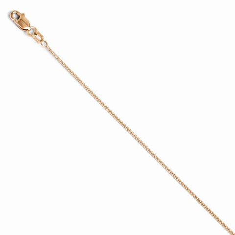 14K Rose Gold Wheat Chain Bracelet